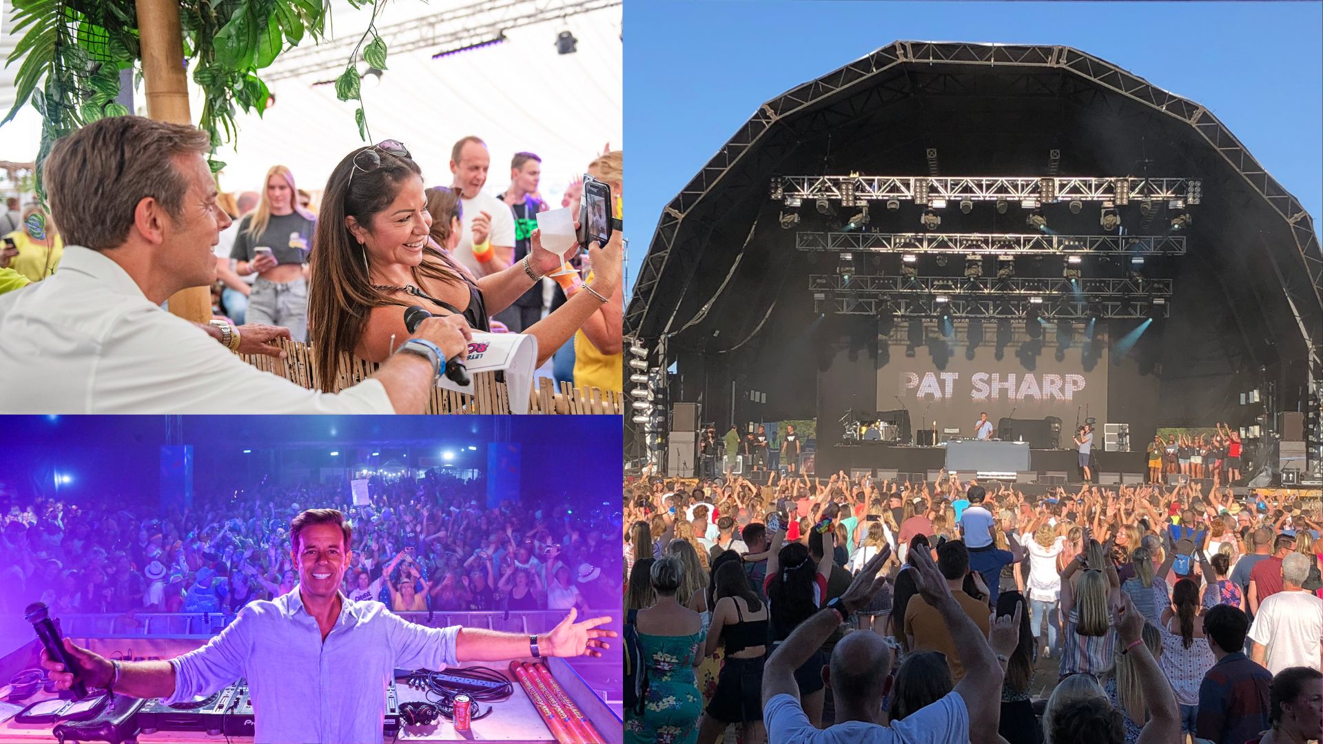 Pat Sharp on stage and meeting fans